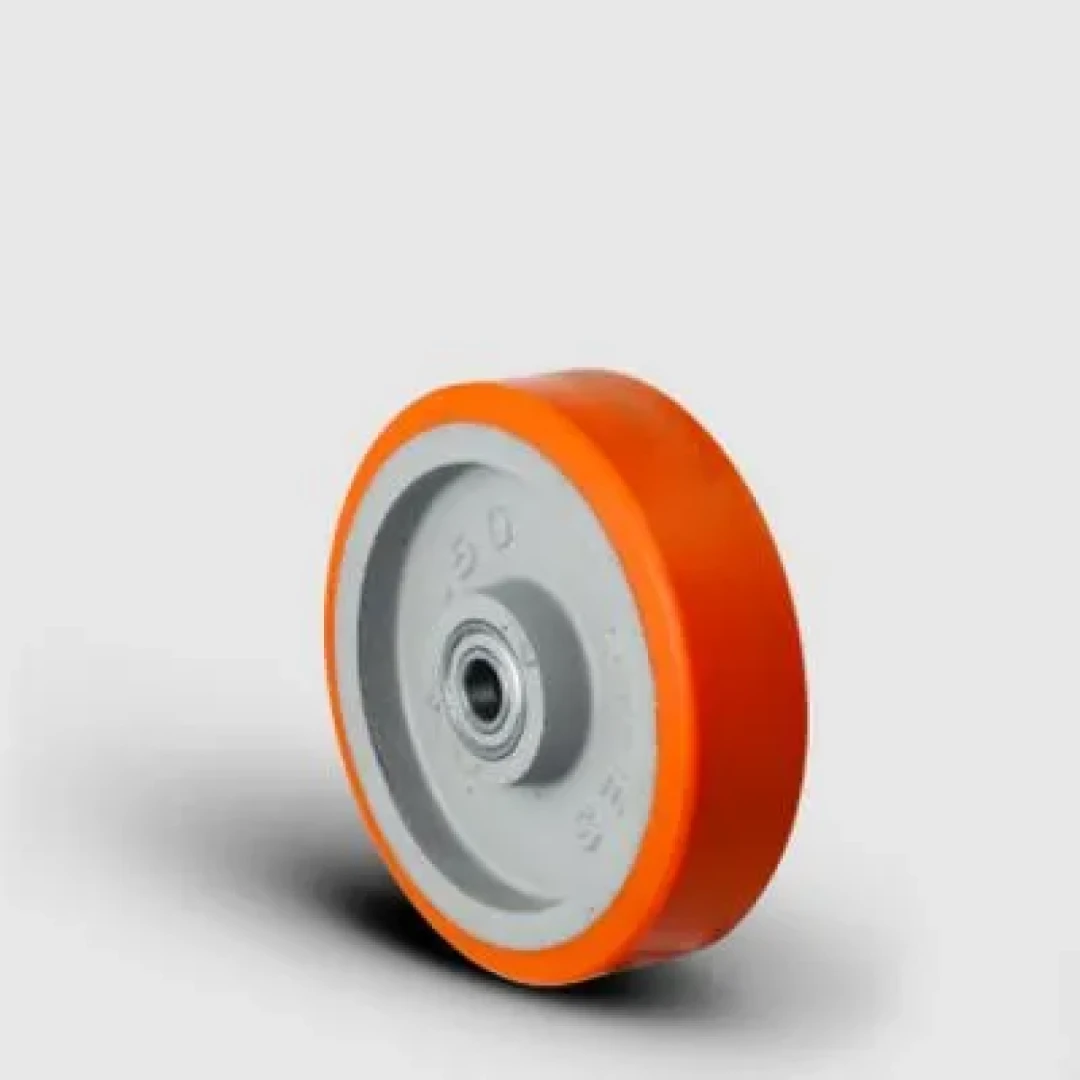 Döküm Üzeri Poliüretan Transpalet Tekerleği - Bilya Rulmanlı - 150x50