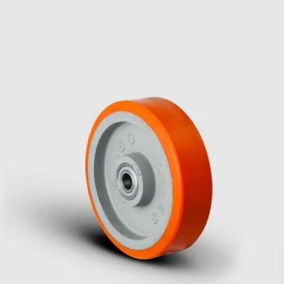 Döküm Üzeri Poliüretan Transpalet Tekerleği - Bilya Rulmanlı - 150x50